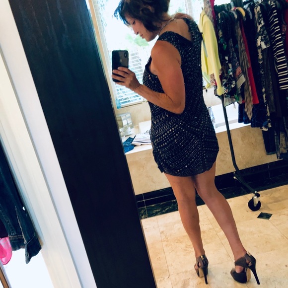 Parker Allegra Beaded Silk Mini Tank Dress i - Picture 8 of 8